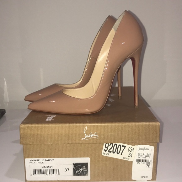 Christian Louboutin So Kate 120 Patent Nude 37 - Picture 2 of 8